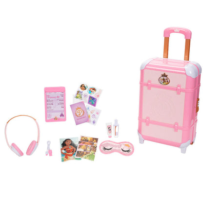 Maleta rosa de Princesas Disney con accesorios de viaje