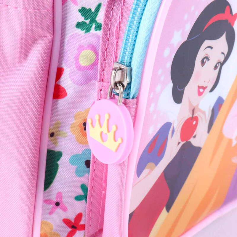 Mochila rosa CERDÁ de Disney Princesas con flores y personajes - 3