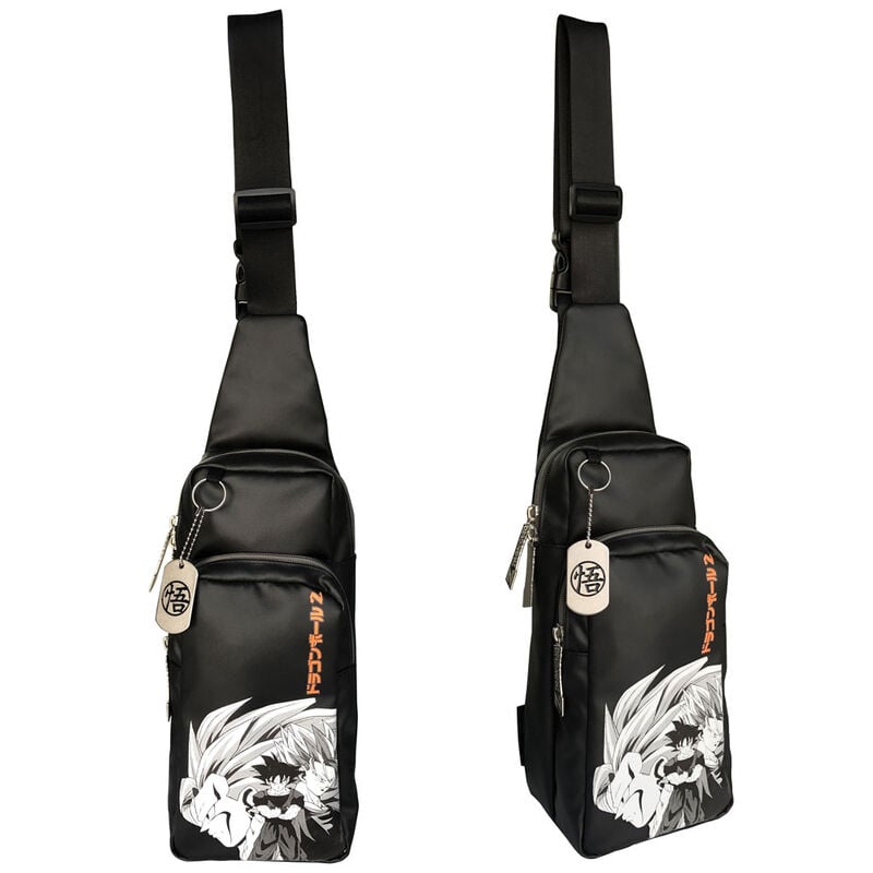 Bandolera negra Dragon Ball Z con ilustración de personajes - 3