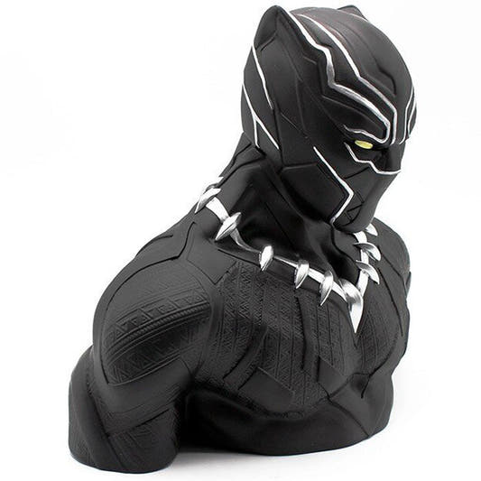 Busto hucha de Black Panther en PVC con collar plateado - 3