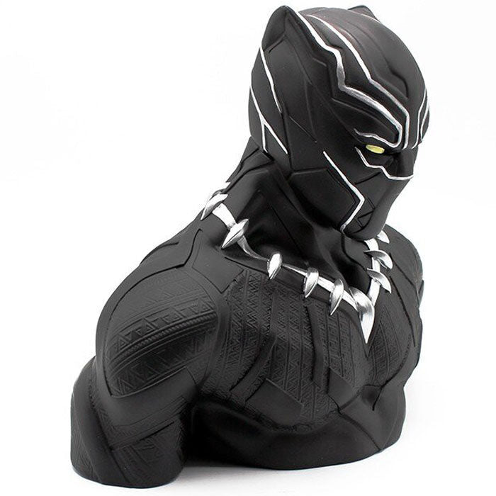 Busto hucha de Black Panther en PVC con collar plateado - 3