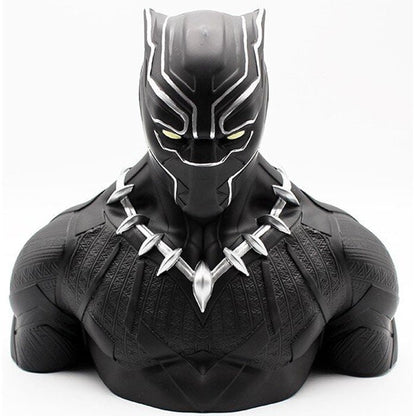 Busto hucha de Black Panther en PVC con collar plateado