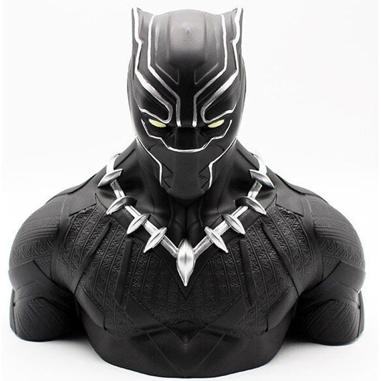 Busto hucha de Black Panther en PVC con collar plateado
