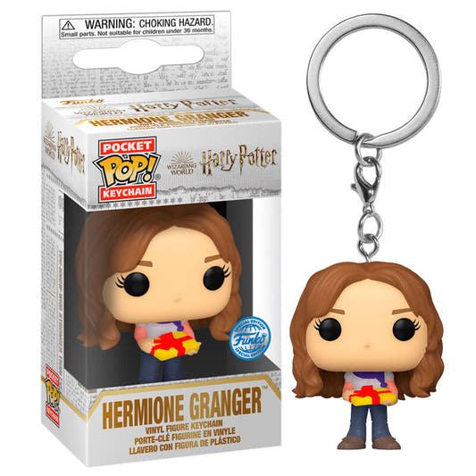 Llavero Funko Pocket POP de Hermione Granger Holiday con caja