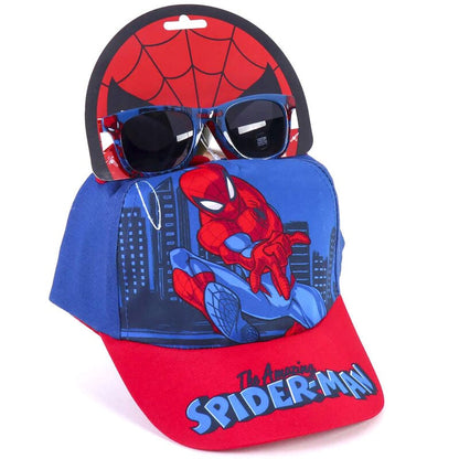Set de gorra roja y azul y gafas de sol de Spider-Man Marvel