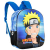 Mochila 3D azul de Naruto con bolsillos laterales de malla