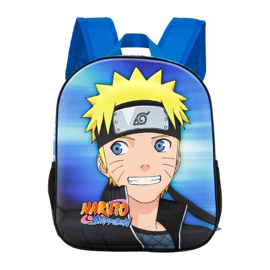 Mochila 3D azul de Naruto con bolsillos laterales de malla - 2