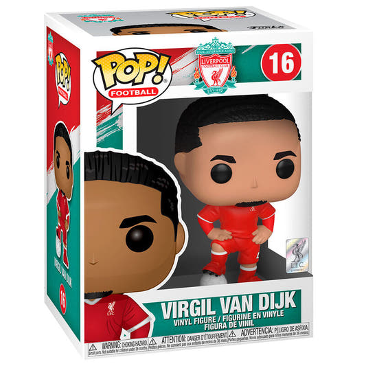 Figura Funko POP de Virgil van Dijk con equipación del Liverpool y balón - 2