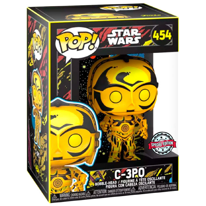 Figura Funko POP! de C-3PO Star Wars Retro Series dorado con base - 2