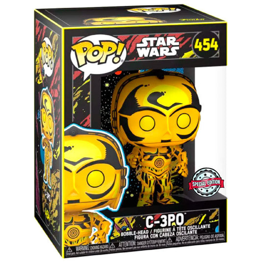 Figura Funko POP! de C-3PO Star Wars Retro Series dorado con base - 2