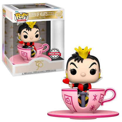 Figura Funko POP de la Reina de Corazones en una taza de té rosa - 3