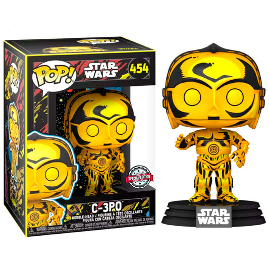 Figura Funko POP! de C-3PO Star Wars Retro Series dorado con base - 3