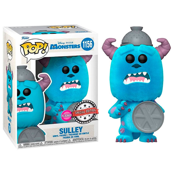 Figura FUNKO POP! Flocked de Sulley de Monstruos S.A. en caja con ventana - 3