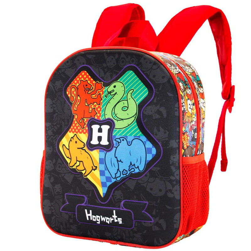 Mochila 3D preescolar de Hogwarts Harry Potter con diseño de las cuatro casas - 2