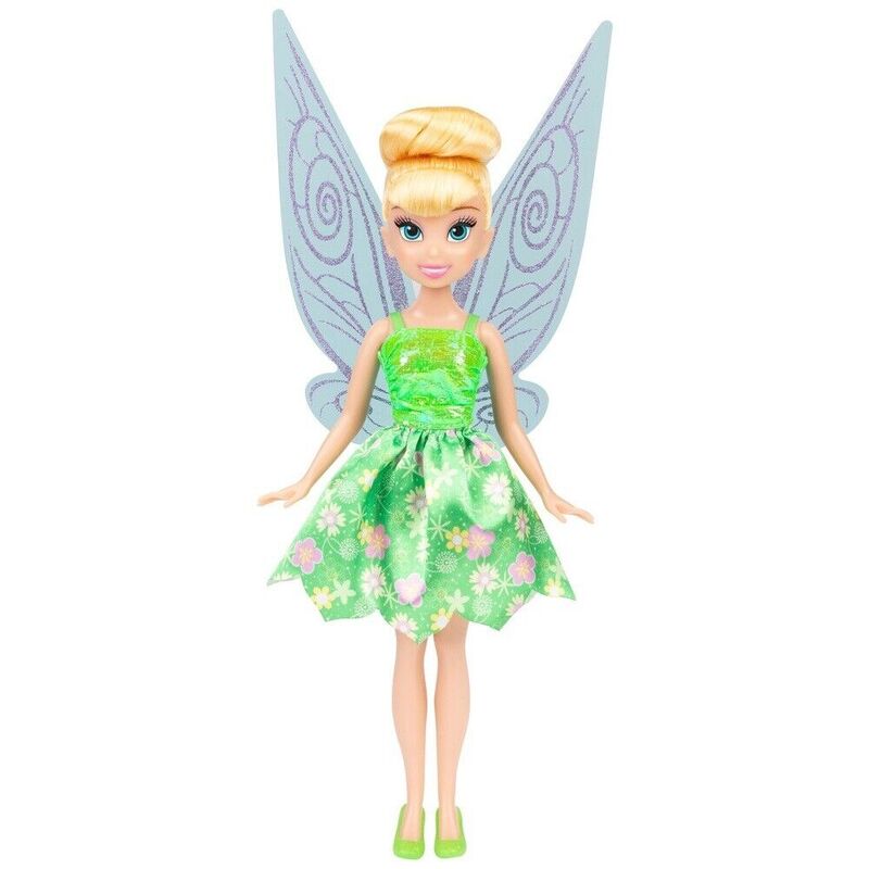 Muñeca Campanilla Disney Fairies de 25 cm con vestido verde y alas azules - 2