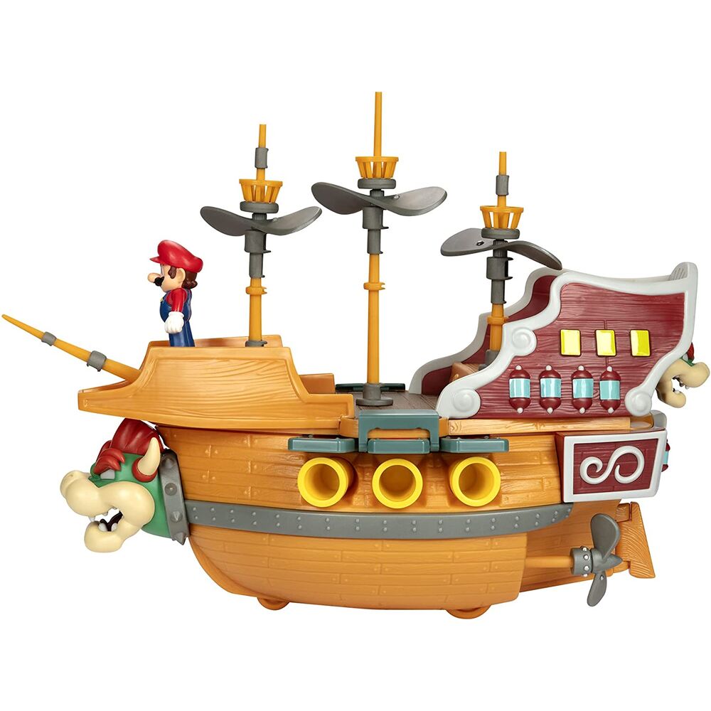 Playset Deluxe Aeronave de Bowser Super Mario con figura de Mario - 3