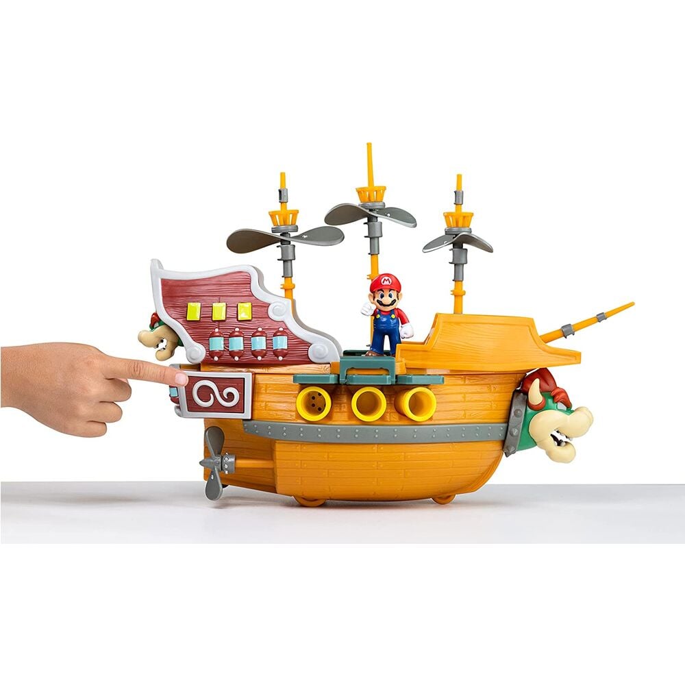 Playset Deluxe Aeronave de Bowser Super Mario con figura de Mario - 5