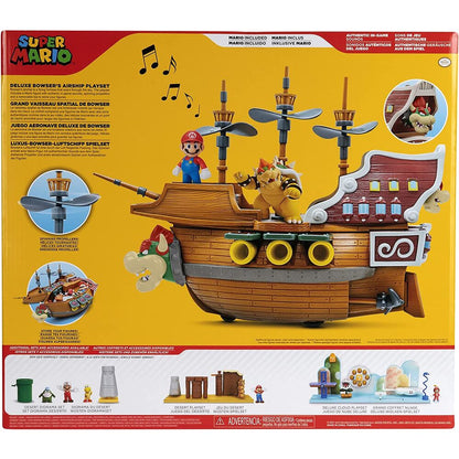Playset Deluxe Aeronave de Bowser Super Mario con figura de Mario - 2