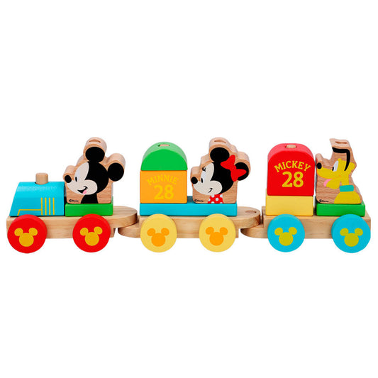 Tren Baby Disney de madera WOOMAX con piezas de Mickey, Minnie y Pluto - 4