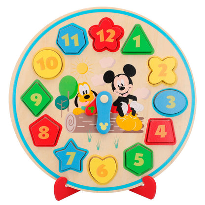 Reloj infantil de madera WOOMAX Disney Baby con Mickey y Pluto - 5