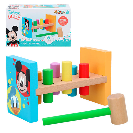Juego de martillo Baby Disney WOOMAX de madera con cilindros de colores - 2