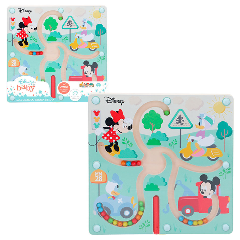 Laberinto magnético de madera WOOMAX Disney con cuentas de colores - 2