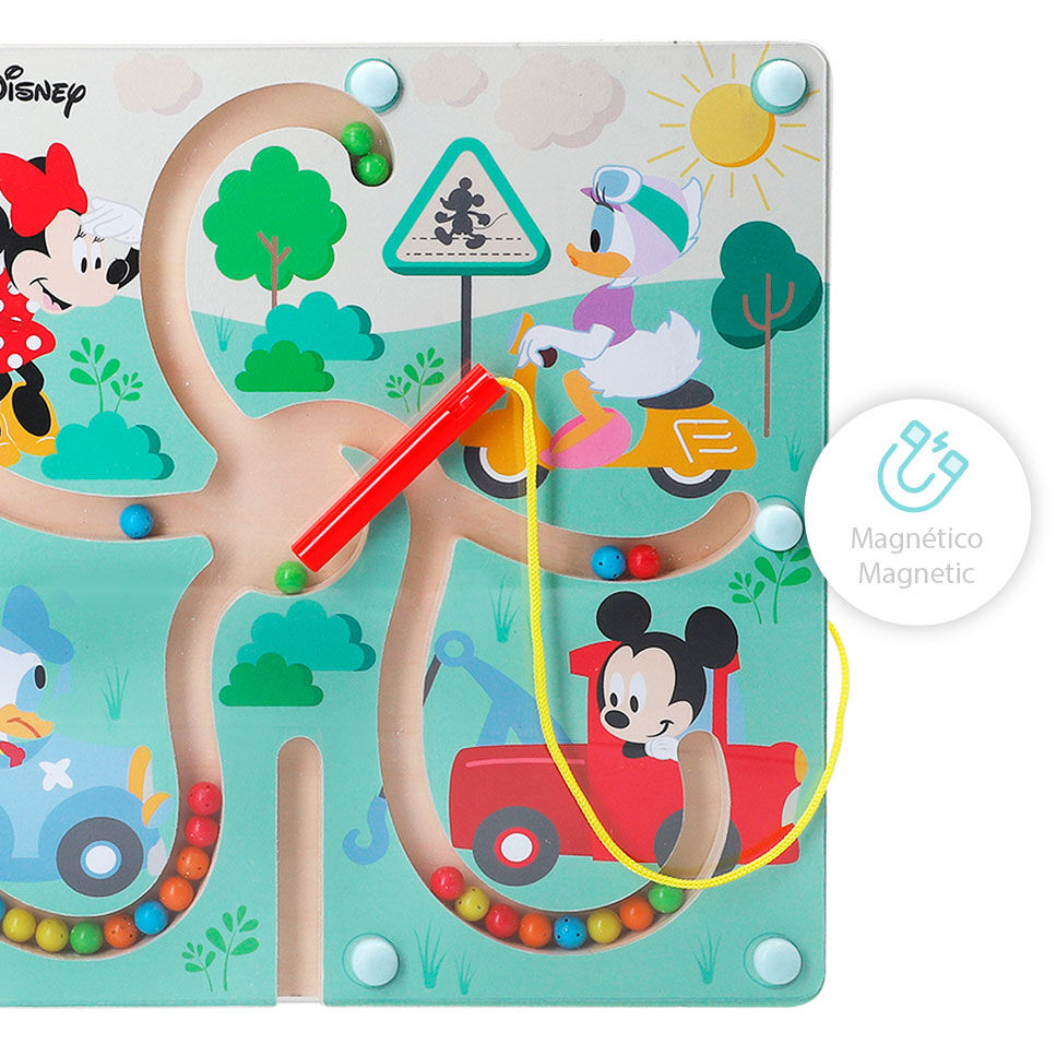 Laberinto magnético de madera WOOMAX Disney con cuentas de colores - 4
