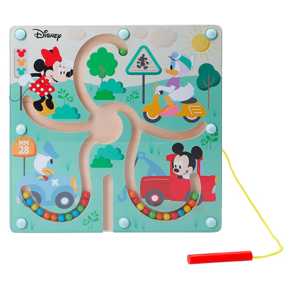 Laberinto magnético de madera WOOMAX Disney con cuentas de colores