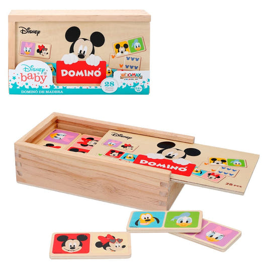 Dominó Baby Disney de madera WOOMAX con piezas ilustradas