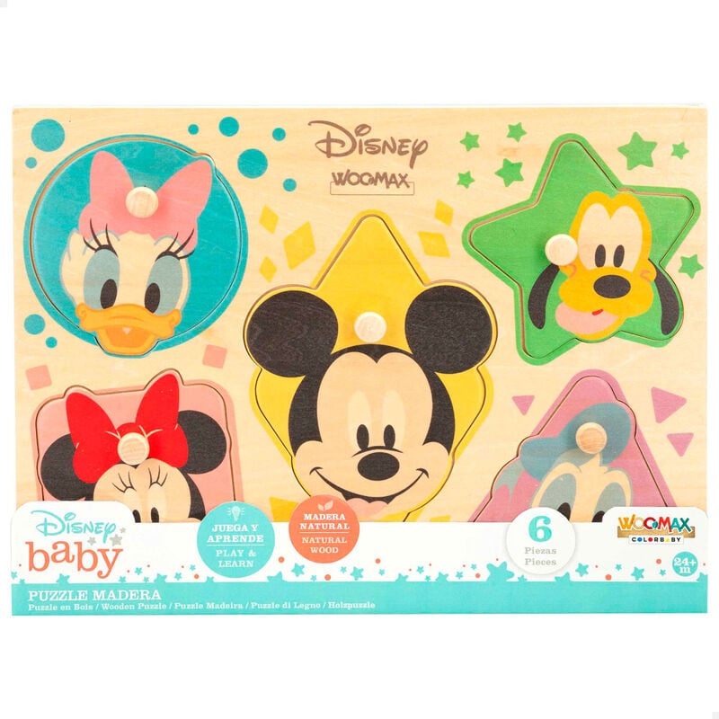 Puzzle de madera Disney WOOMAX de 6 piezas