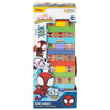 Juego WOOMAX de torre de bloques y dominó de madera Spidey de 52 piezas
