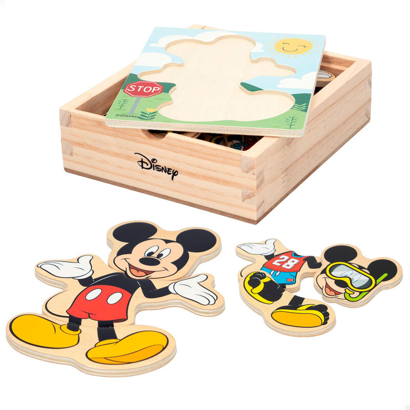 Puzzle de madera de Mickey Disney WOOMAX con 19 piezas - 2