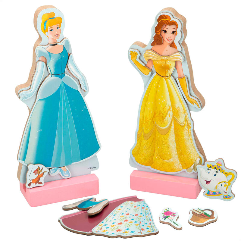 Juego magnético de madera WOOMAX con vestidos de Princesas Disney - 2