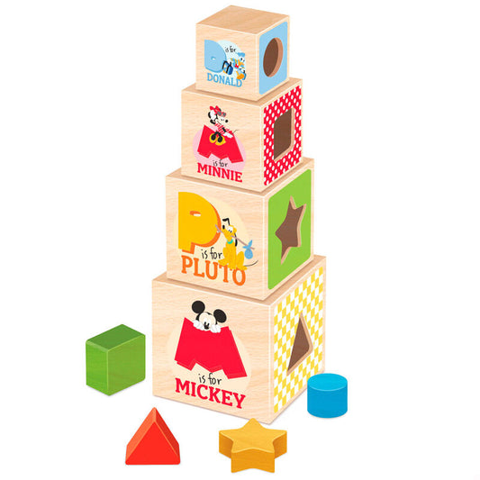 Torre de cubos de madera Disney Baby WOOMAX con 8 piezas - 2