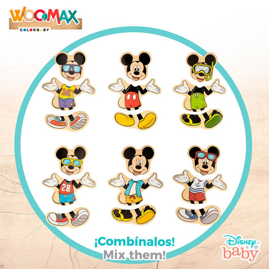 Puzzle de madera de Mickey Disney WOOMAX con 19 piezas - 3