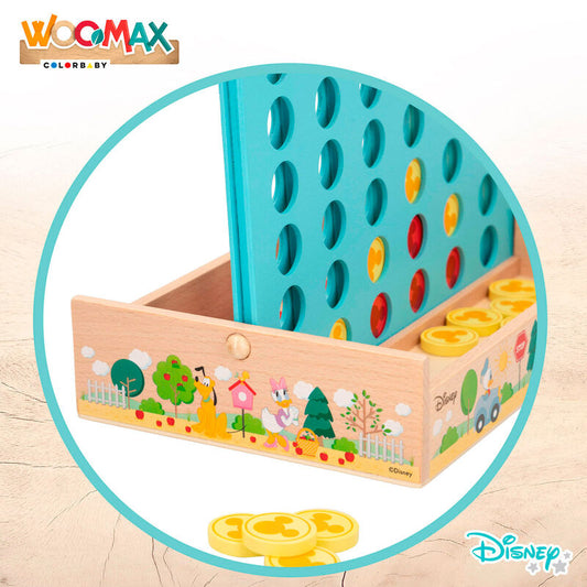 Juego Cuatro en Raya de madera Disney WOOMAX con fichas rojas y amarillas - 3