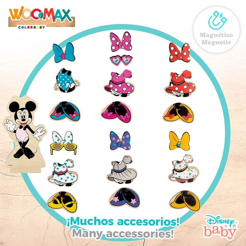 Juego magnético de madera WOOMAX con Minnie y Mickey Disney - 4