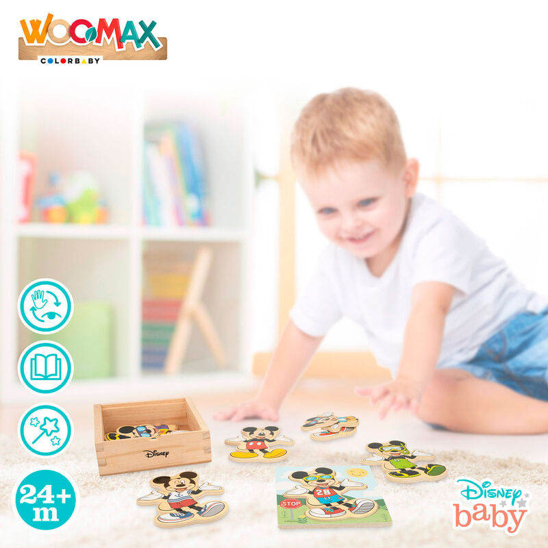 Puzzle de madera de Mickey Disney WOOMAX con 19 piezas - 5