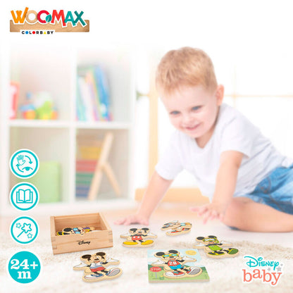 Puzzle de madera de Mickey Disney WOOMAX con 19 piezas - 5