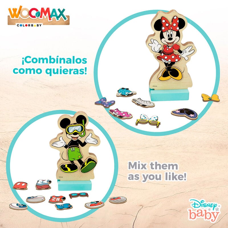 Juego magnético de madera WOOMAX con Minnie y Mickey Disney - 5