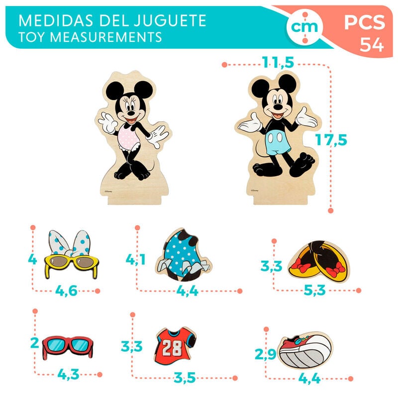 Juego magnético de madera WOOMAX con Minnie y Mickey Disney - 7