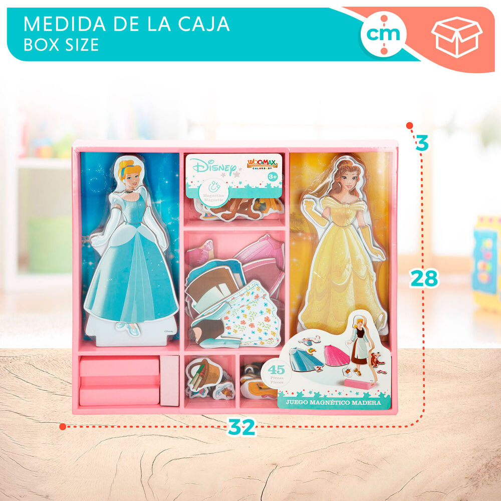 Juego magnético de madera WOOMAX con vestidos de Princesas Disney - 7