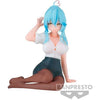 Figura BANPRESTO de Yukihana Lamy sentada con cabello azul