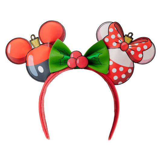 Diadema navideña Disney Loungefly con orejas de Mickey y Minnie