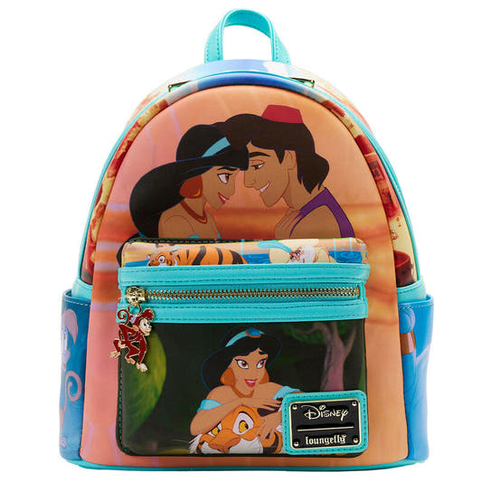 Mochila Loungefly Disney Aladdin con Jasmine y Aladdin