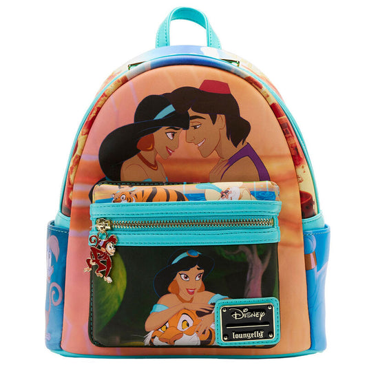 Mochila Loungefly Disney Aladdin con Jasmine y Aladdin