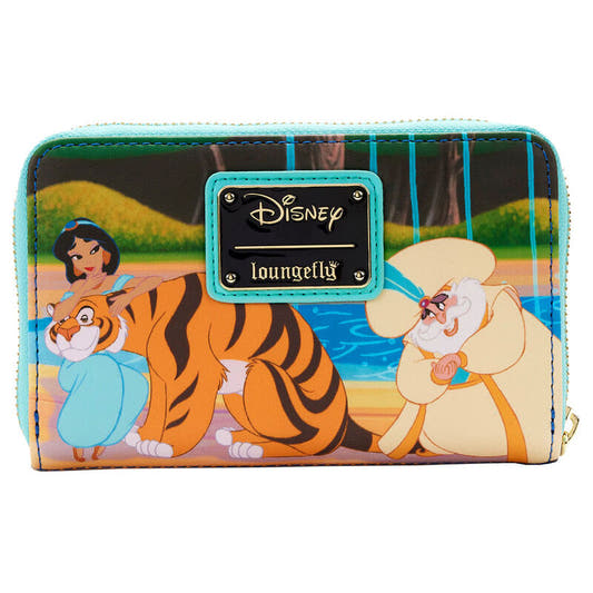 Cartera Jasmine de Aladdin Disney Loungefly con estampado de Jasmine y Rajah