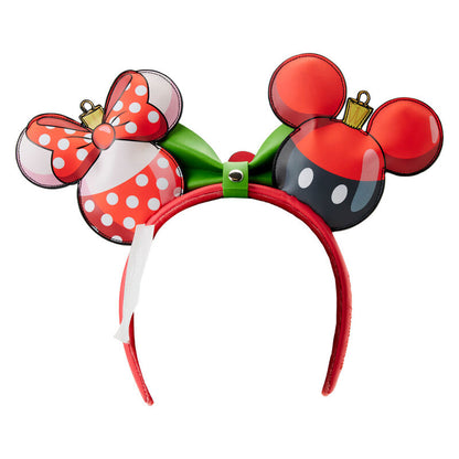 Diadema navideña Disney Loungefly con orejas de Mickey y Minnie - 3