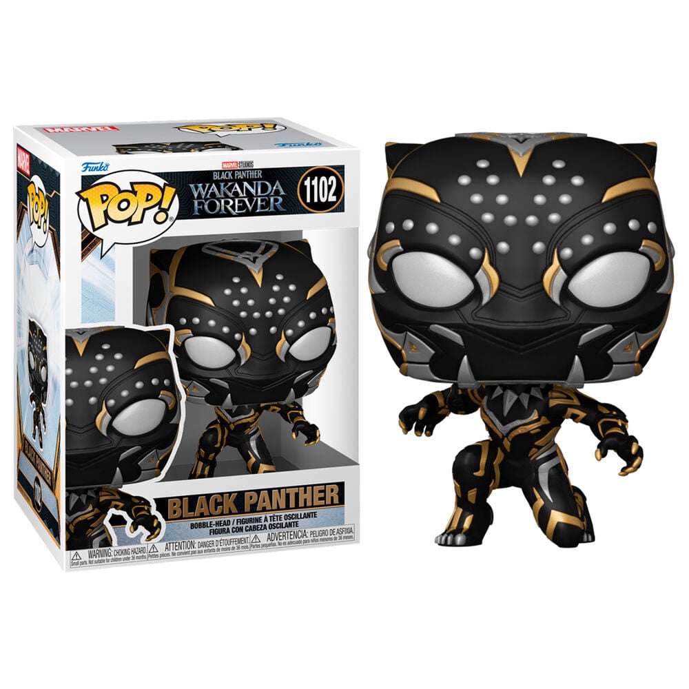 Figura Funko POP! de Black Panther Wakanda Forever en caja con ventana