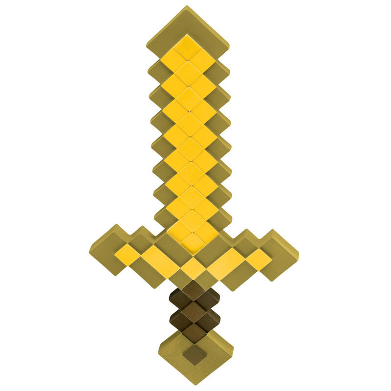 Espada de oro pixelada de Minecraft para disfraz